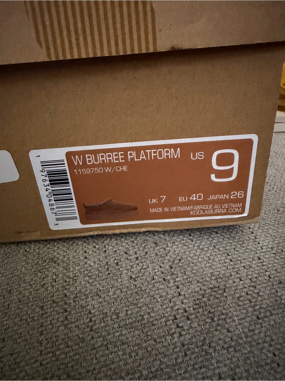 Koolaburra by UGG Burree Platform Chestnut Slippers Size 9 NIB - Picture 7 of 7
